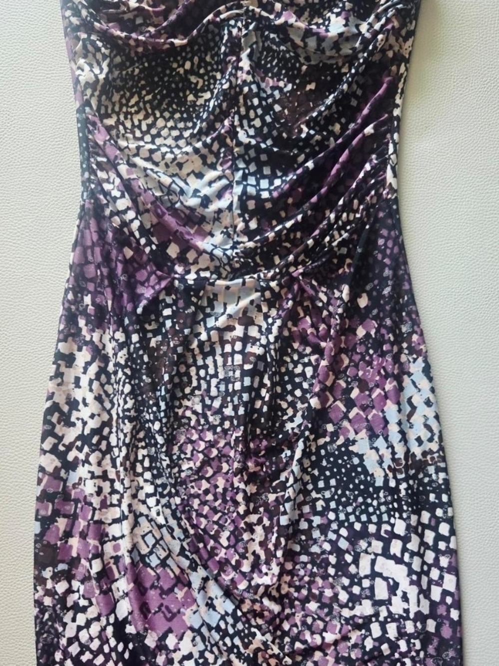 Purple/ Black Soft Fitted Mini Dress